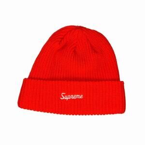 Loose Knit Logo Embroidery Beanie